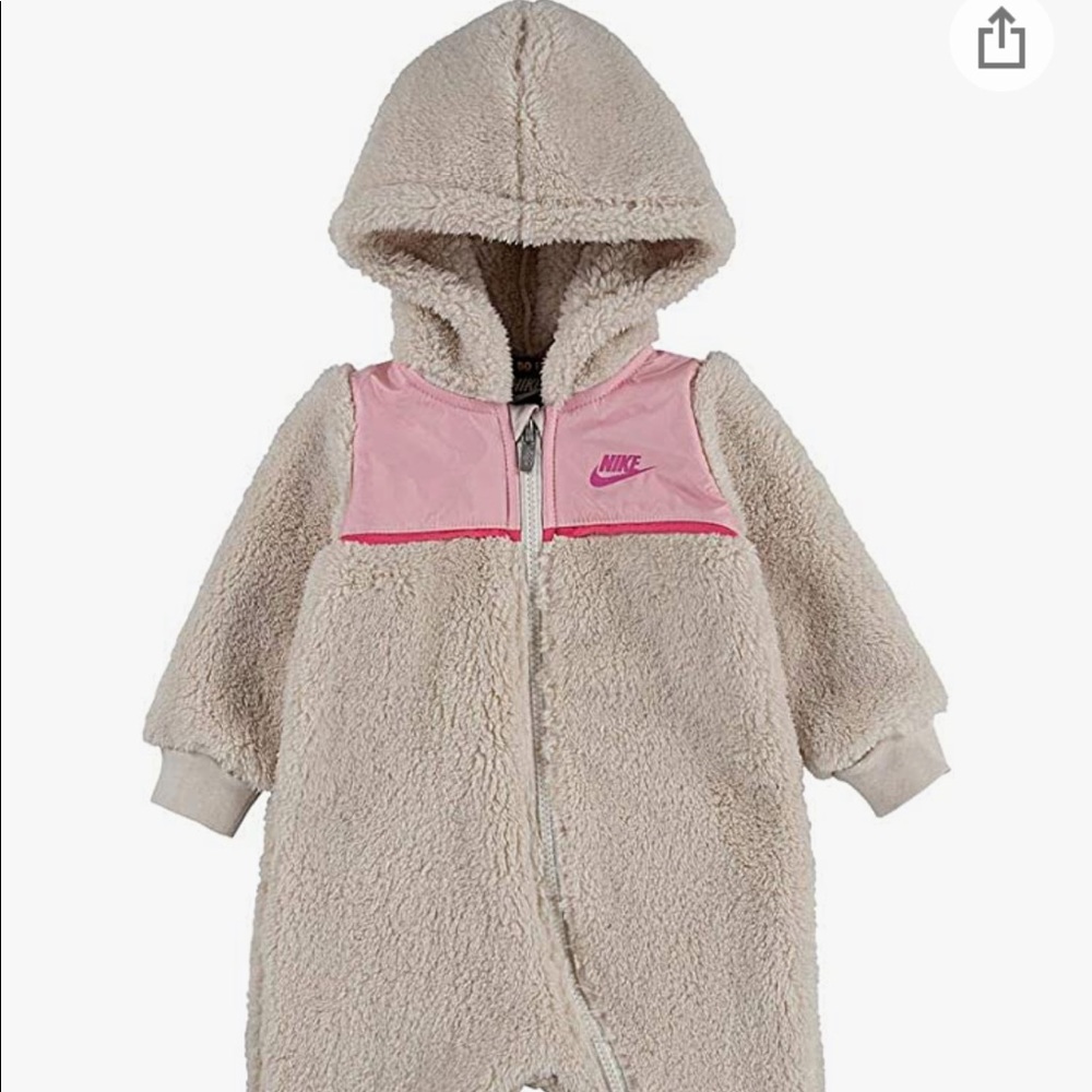 Nike Sherpa full zip fleece hooded coverall